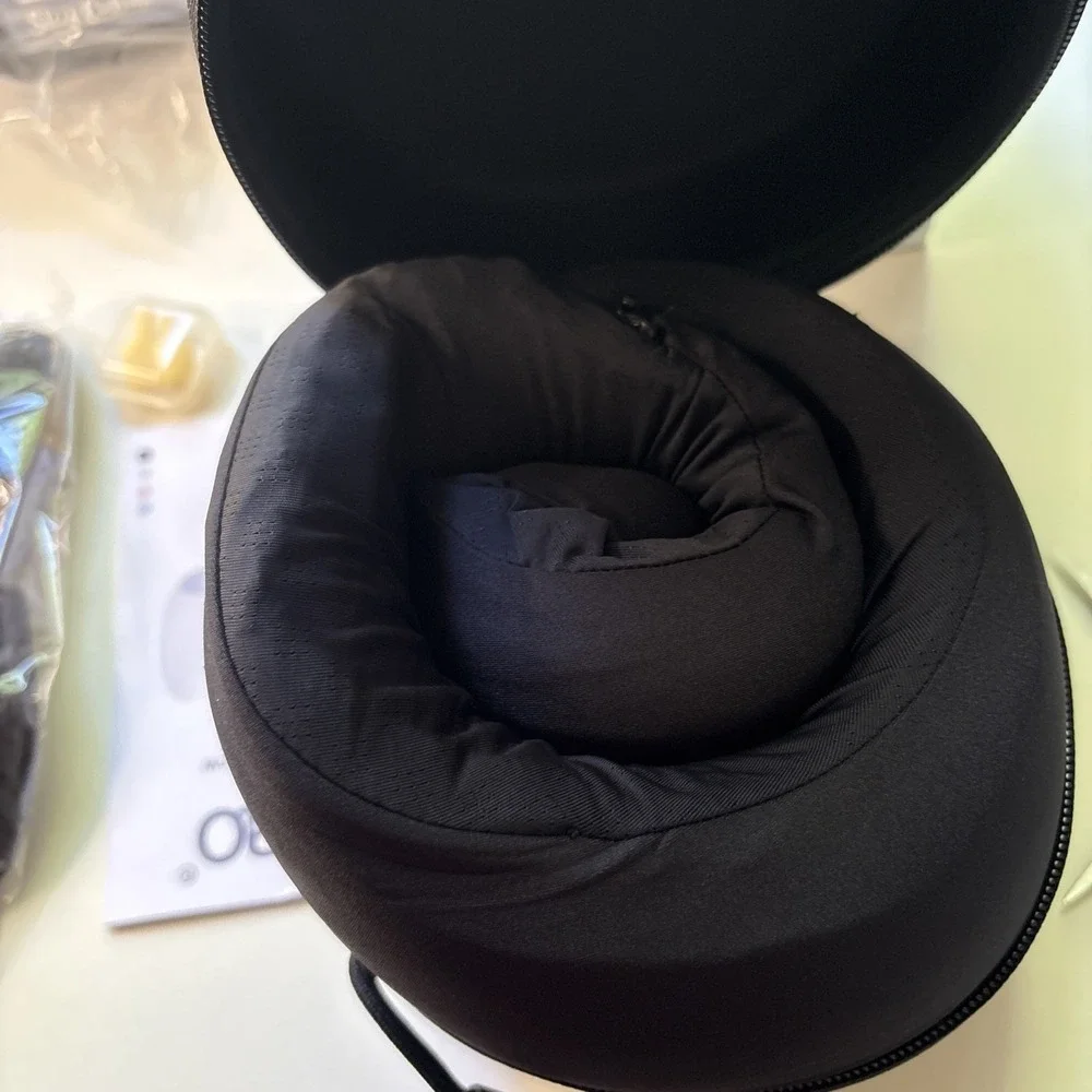 Jiaao Travel Pillow Memory Foam Neck Pillow for Airplanes with Adjustable Neck